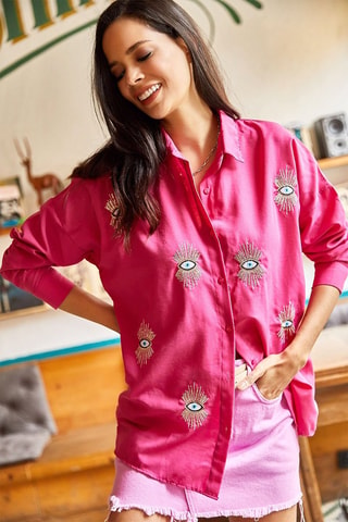 Camicia relaxed - Rosa
