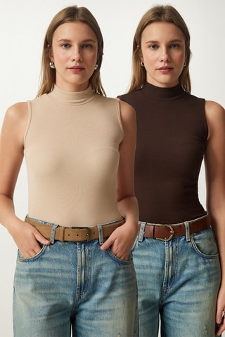 2 tops - Marron