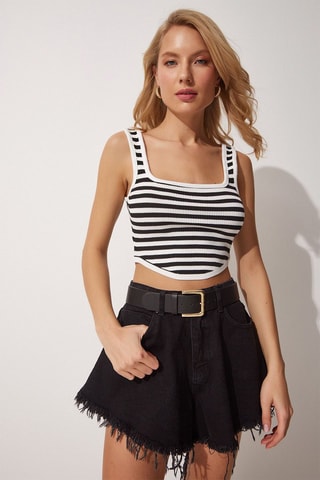 Crop top - Noir et blanc
