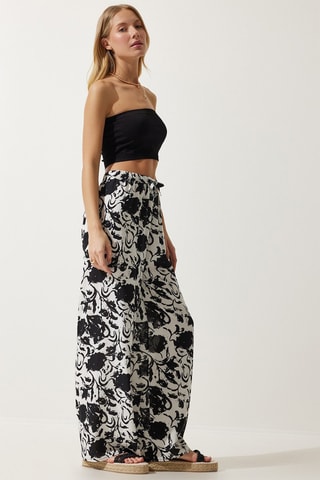 Pantaloni palazzo - Bianco e nero