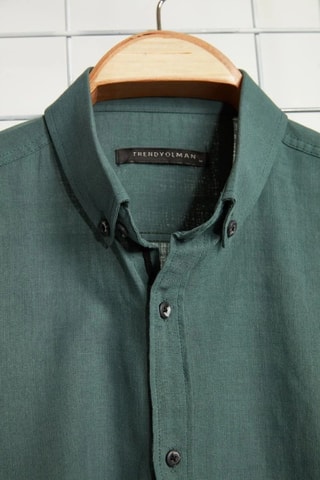 Camicia slim - Verde scuro