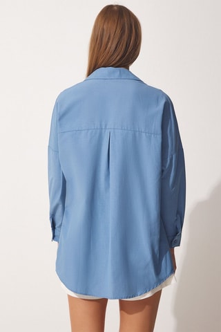 Camicia oversize - Indaco
