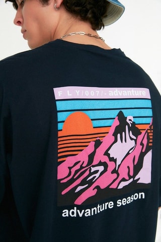 T-shirt oversize - Blu