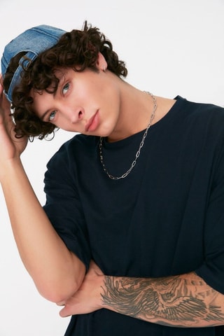 T-shirt oversize - Blu