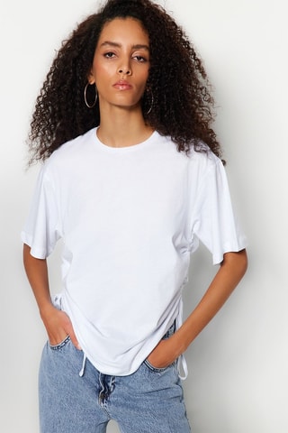 T-shirt oversize - Bianco e verde