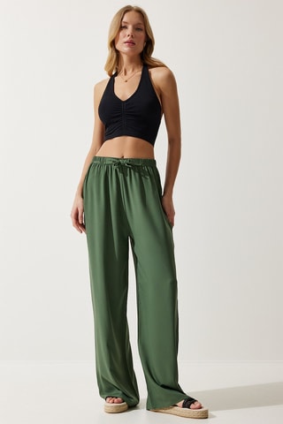 Pantalon palazzo - Kaki