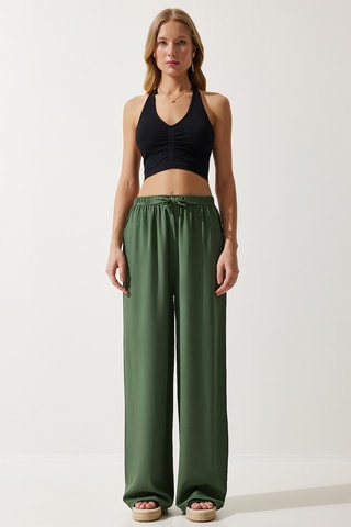 Pantalon palazzo - Kaki