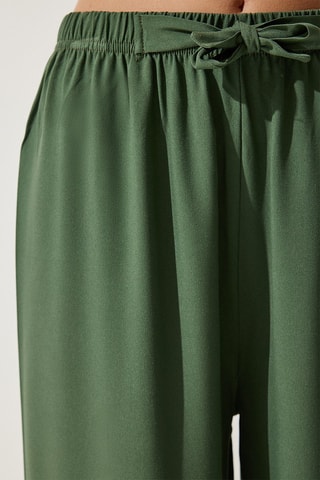 Pantalon palazzo - Kaki