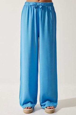 Pantalon palazzo - Bleu