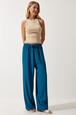 Pantalon palazzo - Bleu
