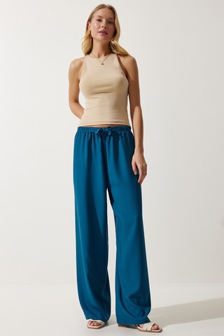 Pantalon palazzo - Bleu