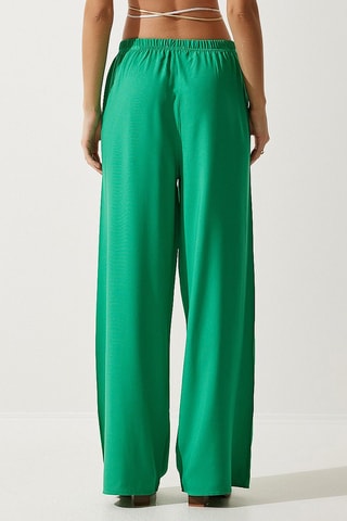 Pantalon palazzo - Vert