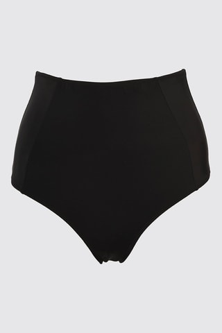 Slip bikini a vita alta - Nero
