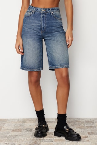 Bermuda in jeans - Blu