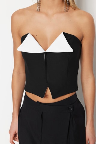 Top bustier - Nero