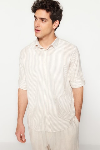 Camicia - Bianco e marrone