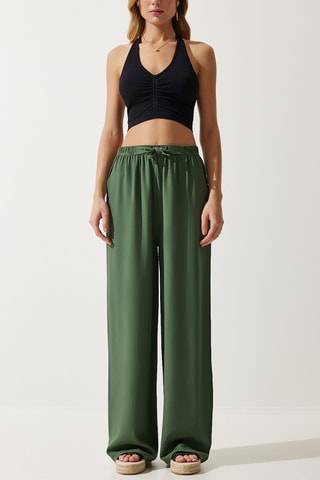 Pantalon palazzo - Kaki
