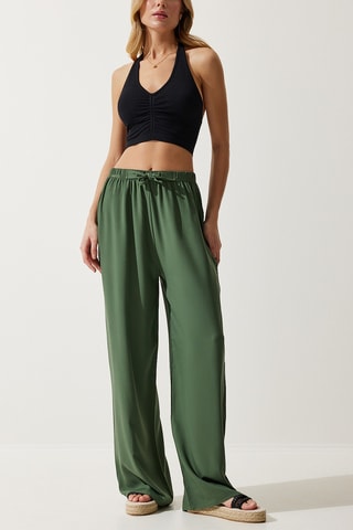 Pantalon palazzo - Kaki