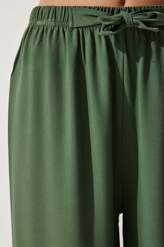 Pantalon palazzo - Kaki
