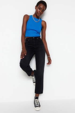 Jean mom taille haute - Noir