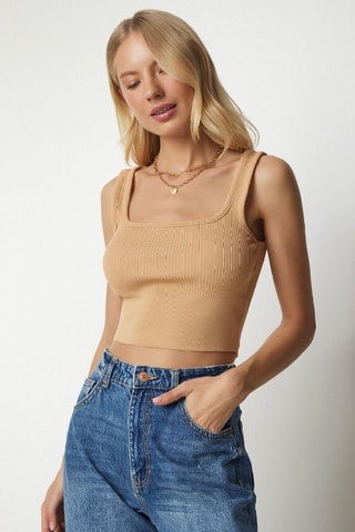 2 crop tops - Beige et marron
