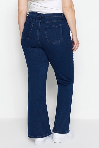 Jeans wide legs a vita alta - Blu