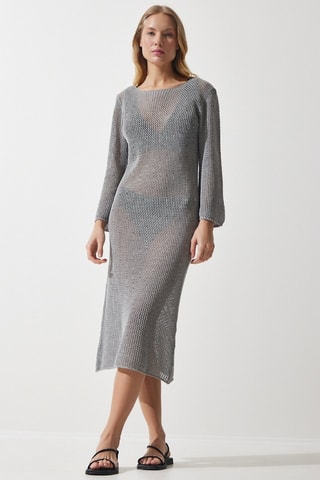 Abito lungo regular - Grigio