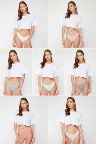 7 culottes - Blanc et multicolore