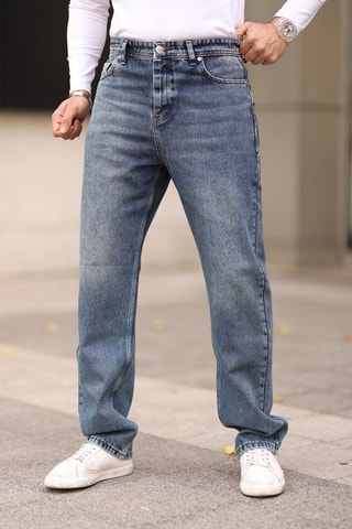 Jeans straight - Blu