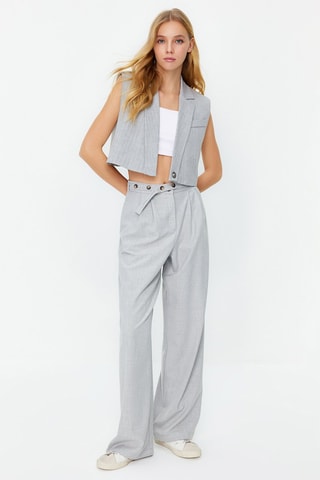 Pantaloni straight a vita alta
