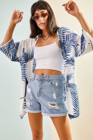 Kimono - Bianco e blu