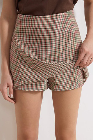 Gonna shorts - Rosso e multicolore