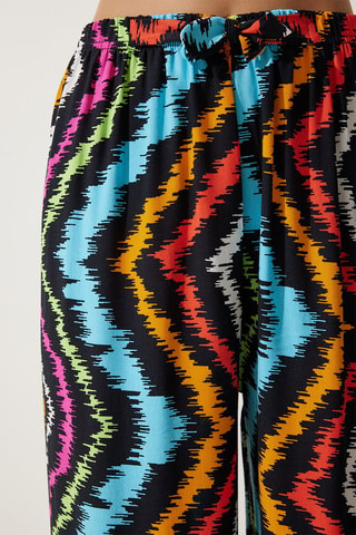 Pantaloni palazzo - Nero e blu
