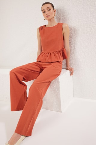 Top e pantaloni - Marrone