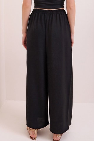 Pantalon casual taille haute - Noir