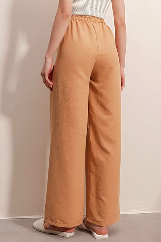 Pantalon casual taille haute - Beige