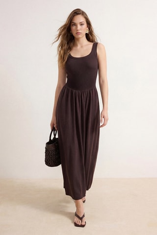 Abito midi - Marrone