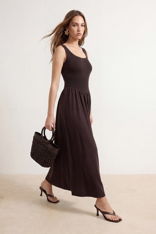 Abito midi - Marrone