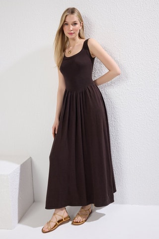 Abito midi - Marrone