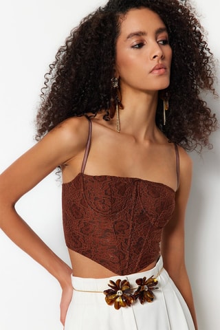Crop top - Marrone