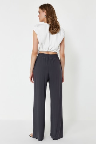 Pantalon wide legs - Anthracite