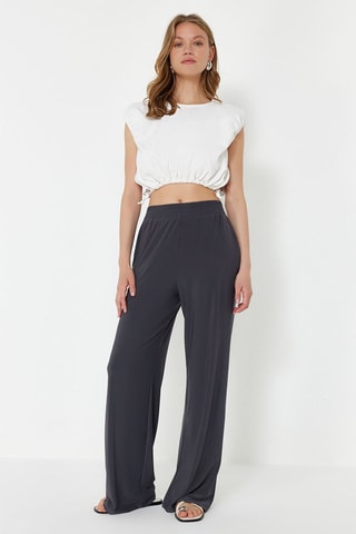 Pantalon wide legs - Anthracite