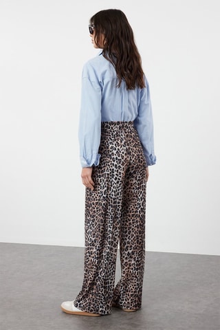 Pantalon wide legs - Marron