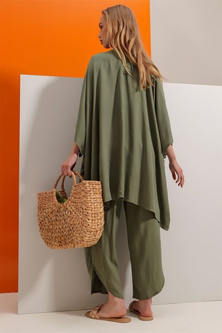 Kimono e pantaloni - Kaki