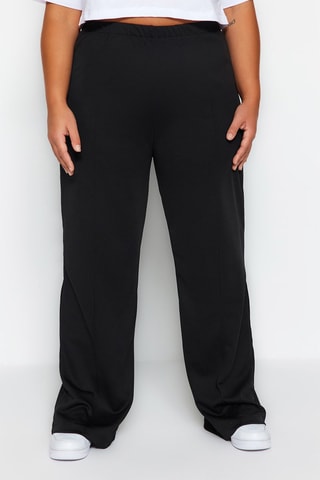 Pantalon wide legs taille haute - Noir