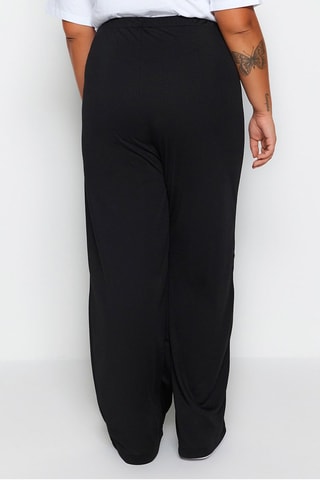 Pantalon wide legs taille haute - Noir