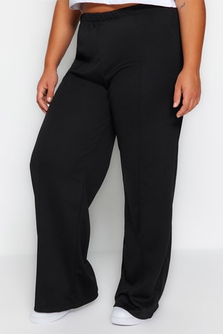 Pantalon wide legs taille haute - Noir