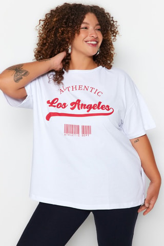 Tshirt oversize - Bianco e rosso