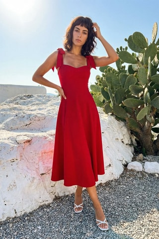 Abito midi - Rosso