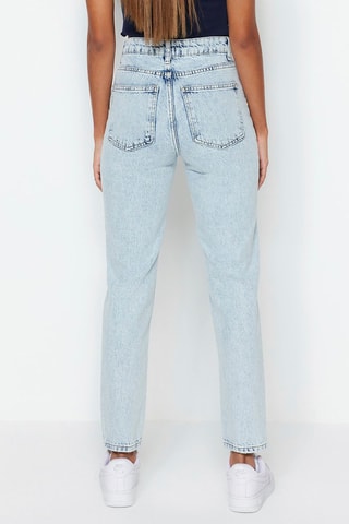 Jeans straight - Blu e bianco